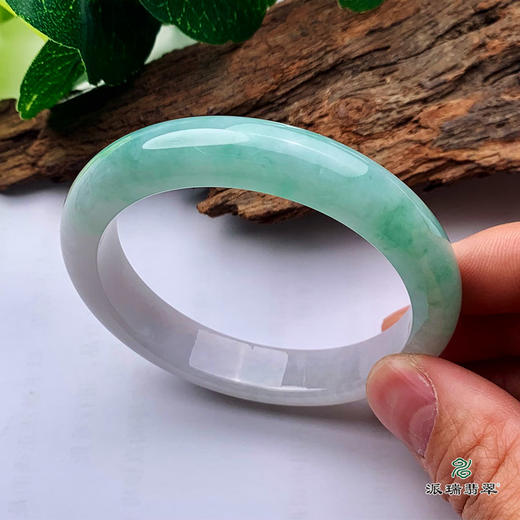 派瑞翡翠 翡翠手镯 糯种 飘花 商品图2