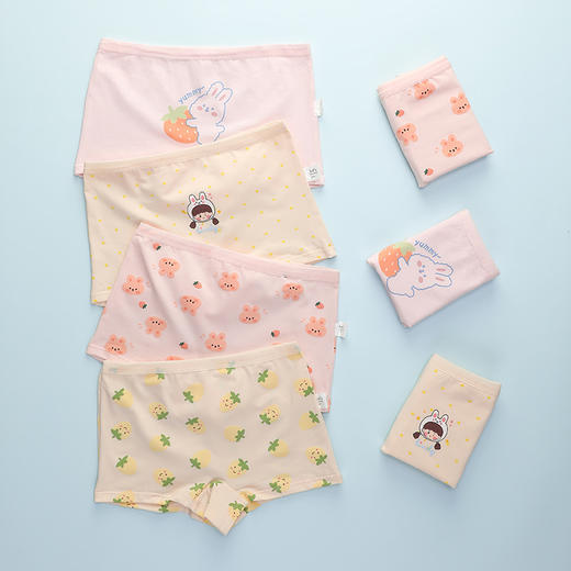 【云感绵柔 天生舒适】儿童内裤女纯棉小女孩四角女童新款全棉宝宝中大童不夹PP平角短裤 商品图13