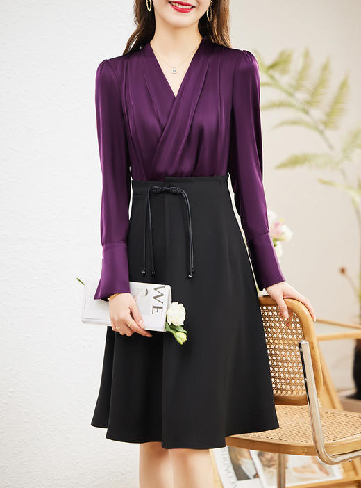 2023春新款时尚休闲舒适气质修身显瘦连衣裙HR-MLJL5803-1-1 商品图6