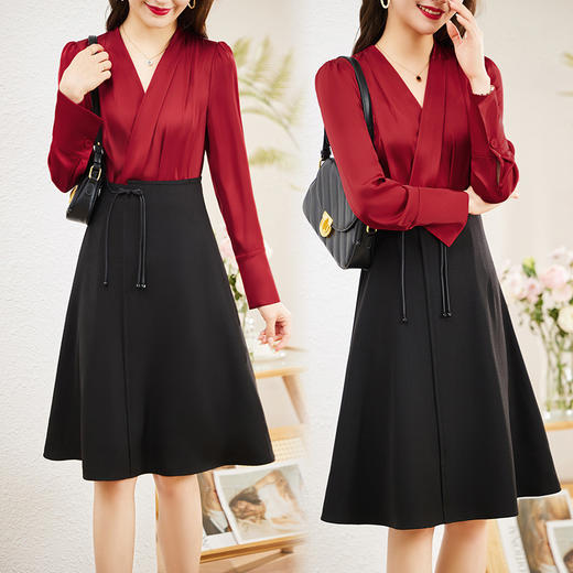 2023春新款时尚休闲舒适气质修身显瘦连衣裙HR-MLJL5803-1-1 商品图1