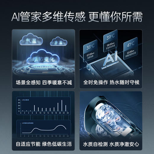 【卡萨帝CEC8005-CJ5U1】卡萨帝（Casarte）80升电热水器扁桶双胆纤薄机身10倍水量全彩大屏钛金无缝双胆 商品图6
