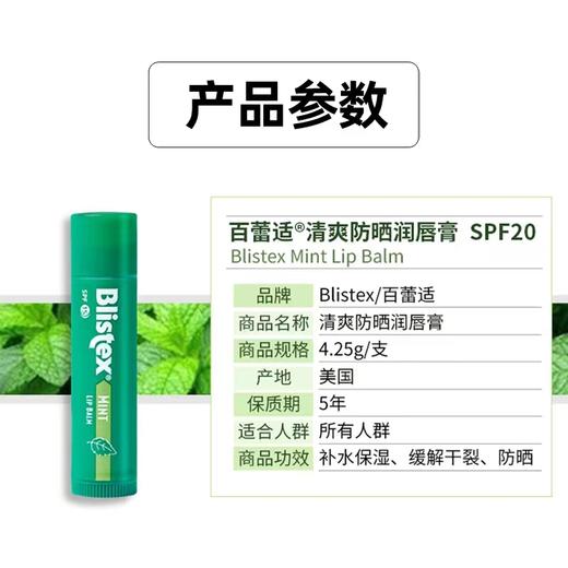 美国 Blistex 百蕾适碧唇薄荷润唇膏 SPF25  4.25g/支（一般贸易） 商品图3
