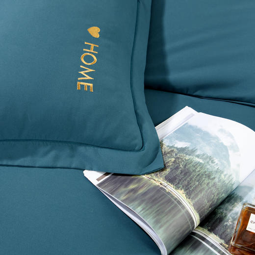 轻奢超柔棉纯色刺绣四件套2.0*2.3m-G117900020 商品图7