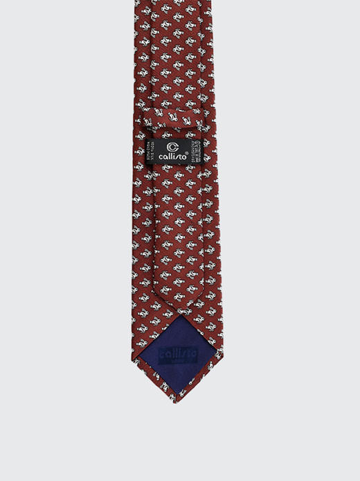callisto兔年限量款红色全桑蚕丝领带 SSCTE022C 商品图2