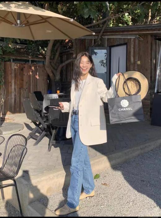 【YW】无忧购春季韩版通勤单排扣后开叉纽扣宽松西服外套668（截单后7天发货)25年清仓捡漏 商品图12