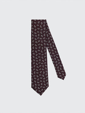 callisto枚红色全桑蚕丝领带 SSCTE009C