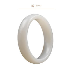 新疆国玉盟世玉和田玉糖羊脂玉手镯62.3圈口【带证书·顺丰物流】