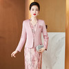 LC-2313新款两件套时尚连衣裙大码婚礼喜婆婆高贵婚宴礼服裙 商品缩略图5