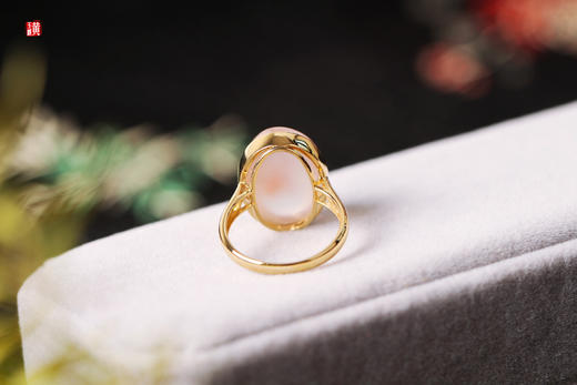 【冰夏】南红冰红戒指   镶嵌：18K 金镶 商品图2