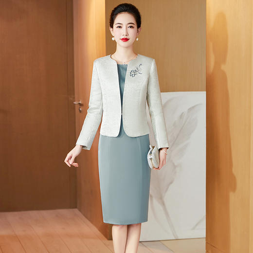高贵优雅，春秋丈母娘妈妈装礼服平时可穿时尚两件套LC-2323 商品图0