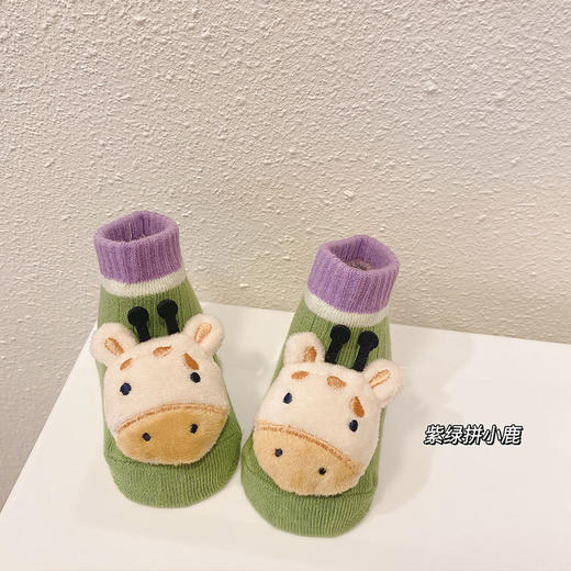 【宝宝可爱中筒防滑公仔袜】婴儿袜子春秋棉无骨0-12月新生幼儿秋冬 商品图11