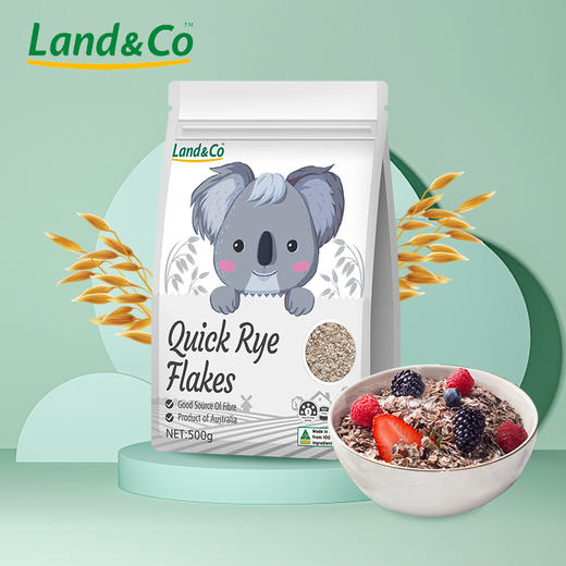 澳洲 Land&Co可士兰 藜麦米奇亚籽燕麦片/快熟黑麦片 500g/袋 商品图1