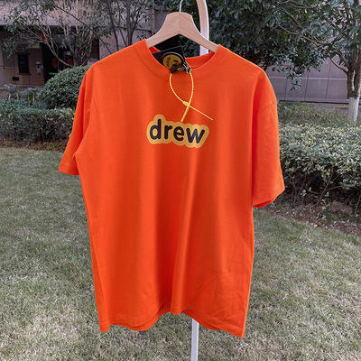 「七款配色！男女同款」Drew短袖字母打底衫情侣潮牌高街圆领短袖过验jastin比伯笑脸t恤 商品图7