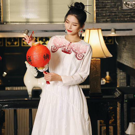 图兰朵绣花连衣裙 | 杨老师同款  | 无袖现货加急发 商品图5