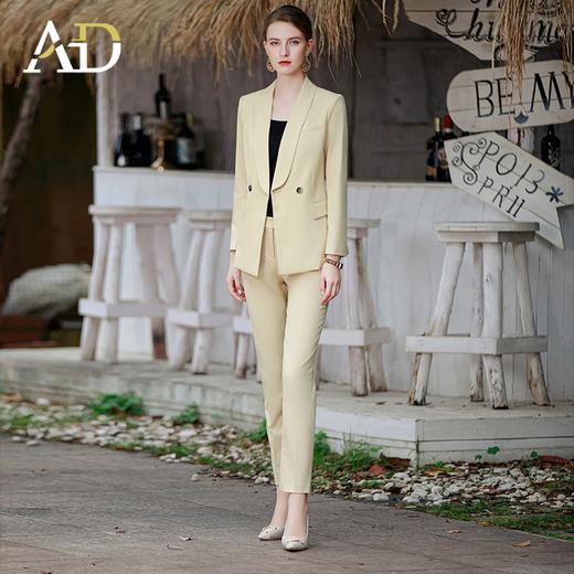 羊毛西装套装女春季浅色职业装气质女神范高端工作服面试西服 商品图1