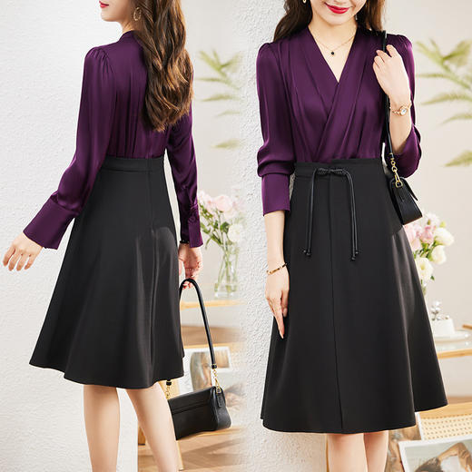 2023春新款时尚休闲舒适气质修身显瘦连衣裙HR-MLJL5803-1-1 商品图3