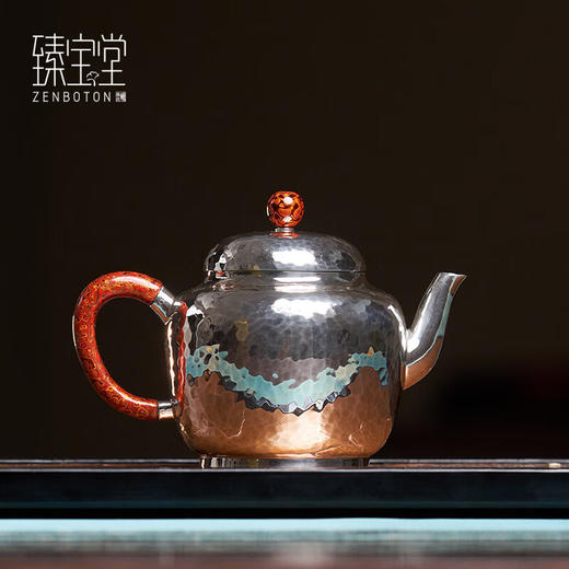 臻宝堂-小宫灯（锦绣）银壶（130ml）样品 商品图0