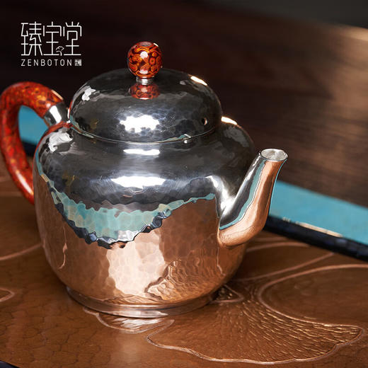 臻宝堂-小宫灯（锦绣）银壶（130ml）样品 商品图1