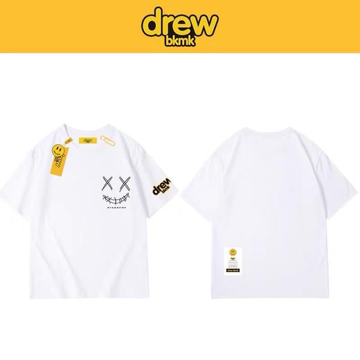 「黑白两色！男女同款」Drew笑脸短袖T恤 house高街夏款欧美潮贾斯丁比伯男宽松上衣#异业福利 商品图1