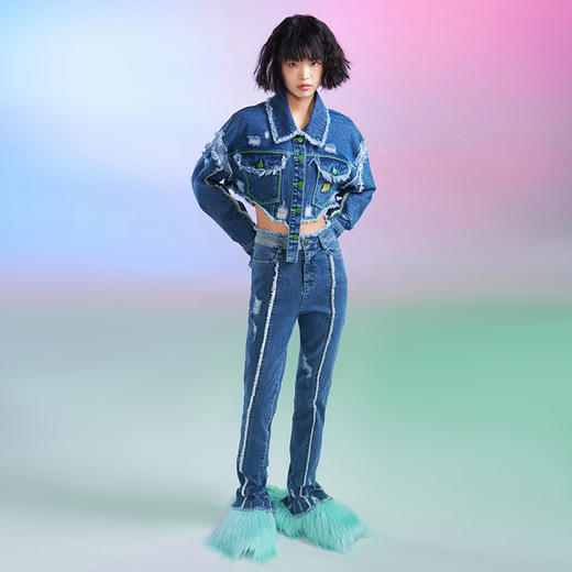 百搭牛仔弹力裤 商品图0