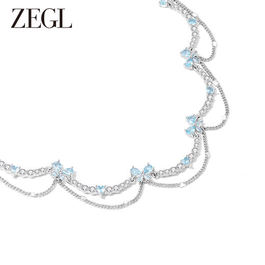 ZEGL设计师薄荷梦蝶系列双层蝴蝶项链女生2023年新款潮小众锁骨链 商品图1