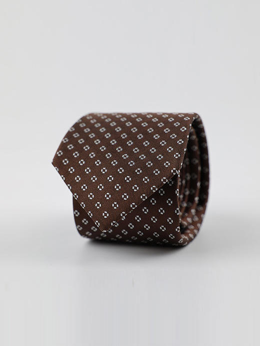 callisto咖啡色全桑蚕丝领带 SSCTE002C 商品图1