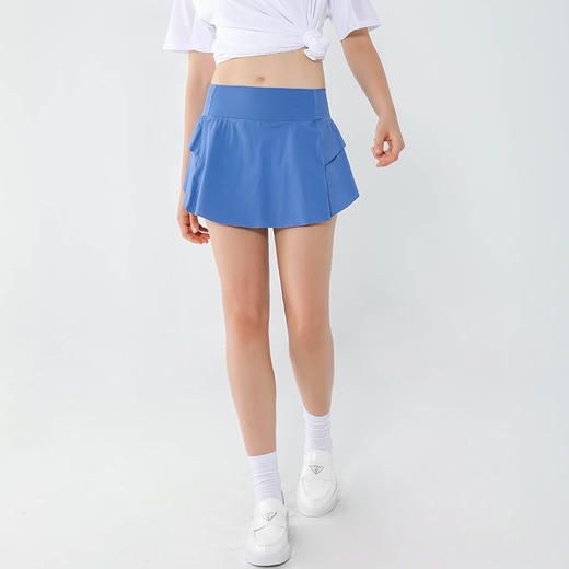 跃牌【活力缤纷】系列瑜伽运动短裙女宽松速干跑步裙裤防走光假两件网球裙BF1006 商品图2