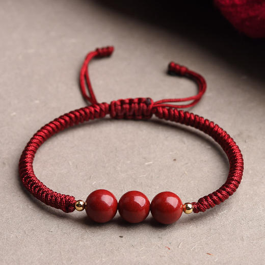 【吉祥好运，祈福纳福】朱砂转运珠红绳 心愿成就 圆满如意 兔年新年本命年吉祥红绳好物男女生情侣首饰手链礼物 商品图4