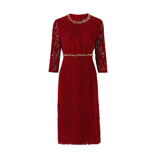 喜婆婆婚宴装，新款春季蕾丝改良版旗袍妈妈装婚礼高贵洋气礼服LC-2329 商品图4