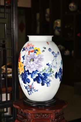 釉下五彩富贵祥瑞醉春晖
