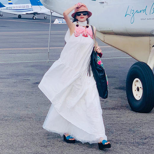 图兰朵绣花连衣裙 | 杨老师同款  | 无袖现货加急发 商品图1