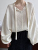 设计款丨灯笼袖 飘带衬衫 设计感 雪纺上衣 商品缩略图1
