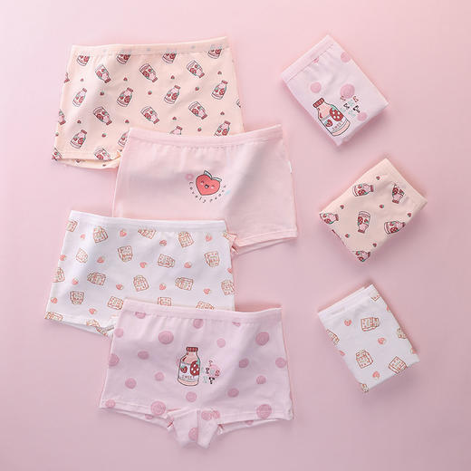 【云感绵柔 天生舒适】儿童内裤女纯棉小女孩四角女童新款全棉宝宝中大童不夹PP平角短裤 商品图12
