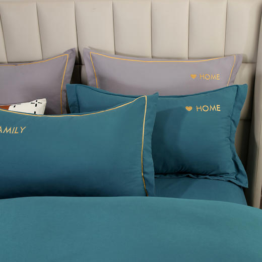 轻奢超柔棉纯色刺绣四件套2.0*2.3m-G117900020 商品图9