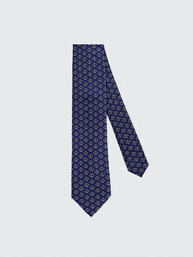 callisto兔年限量款深蓝色全桑蚕丝领带 SSCTE021C