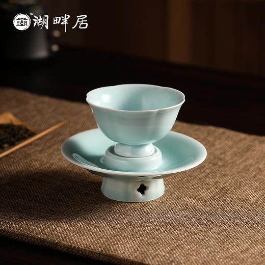 【2.20发货】茶具龙泉青瓷宋韵茶盏单盏莲花盏宋韵兰心相随伴手礼·湖畔居 商品图4