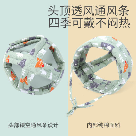 【专为宝宝头型设计 360°学步护头帽】宝宝护头枕防摔神器头部保护垫夏季防撞头学走路婴儿四季学步帽子 商品图2