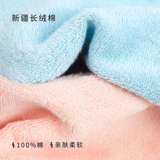三利儿童毛巾全棉吸水洗脸洗澡家用柔软宝宝小毛巾可爱卡通长绒棉 商品图3