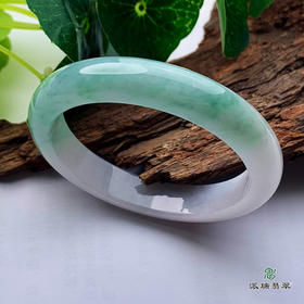派瑞翡翠 翡翠手镯 糯种 飘花