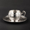 【已售】独角鹿西洋古董银器19世纪末20世纪初法国出品纯银咖啡杯碟茶杯碟套装 商品缩略图0