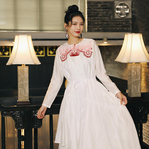 图兰朵绣花连衣裙 | 杨老师同款  | 无袖现货加急发 商品图6