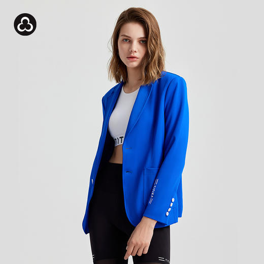 TITIKA ACTIVE瑜伽服免烫运动西装女柔软舒适易打理时尚蓝色外套23J31062 商品图1
