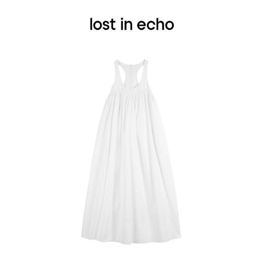 [断码]lostinecho设计师品牌显瘦褶皱宽松夏日度假背带衬衫连衣小白裙女 商品图4