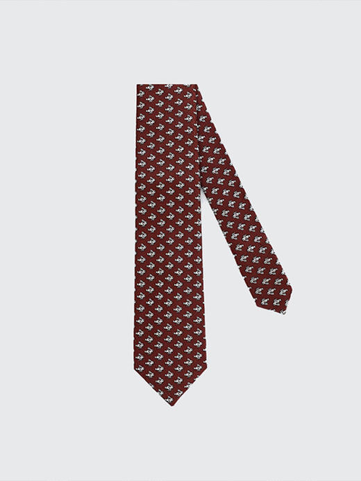 callisto兔年限量款红色全桑蚕丝领带 SSCTE022C 商品图0