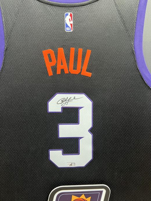 收藏系列 保罗 太阳队3号黑色 亲笔签名球衣 FA 商品图2