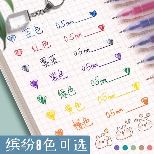 「12支装！6色可选」得力33160彩色中性笔 学生刷题记号签字笔 手账笔可爱笔芯水笔 商品图1
