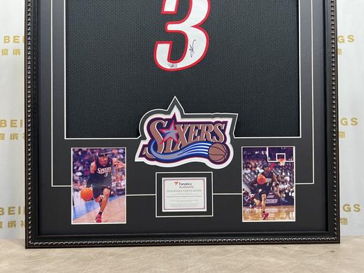 收藏系列 艾弗森 76人队3号黑色 亲笔签名球衣 商品图3