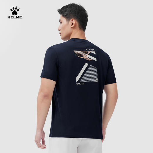 KELME卡尔美T恤男新生向网 夏季新款印花上衣网球运动圆领短袖T恤 商品图2