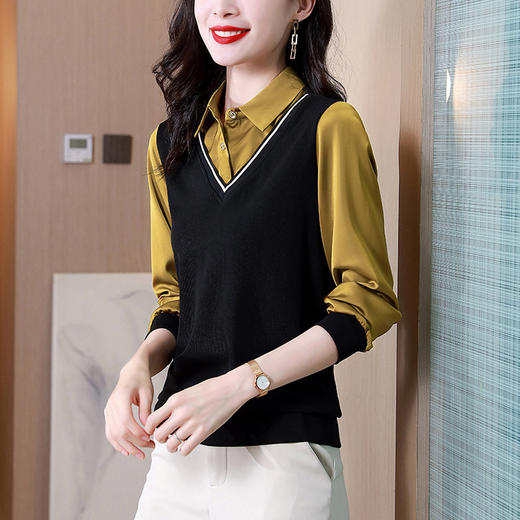 假两件衬衫春季新款中老年妈妈装QB-HGH6933 商品图7