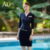 高端美容院工作服女职业装连衣裙假两件设计感藏青色西服裙工装 商品缩略图2